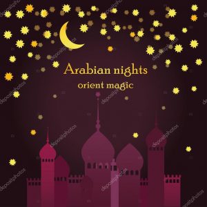 Invitation Template For Arabian Night Party Or Template For Muslim intended for dimensions 1024 X 1024