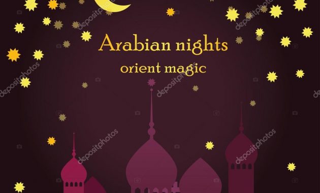 Invitation Template For Arabian Night Party Or Template For Muslim intended for dimensions 1024 X 1024