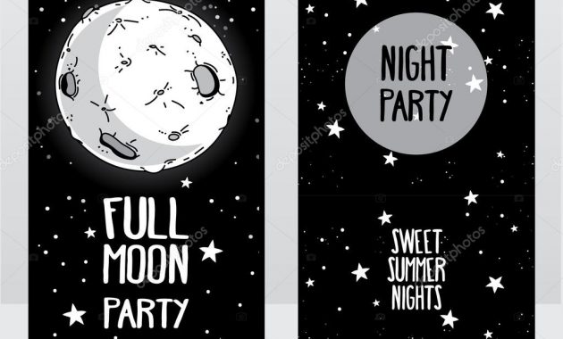 Invitation Template To Full Moon Party Stock Vector Ghouliirina in measurements 1023 X 943