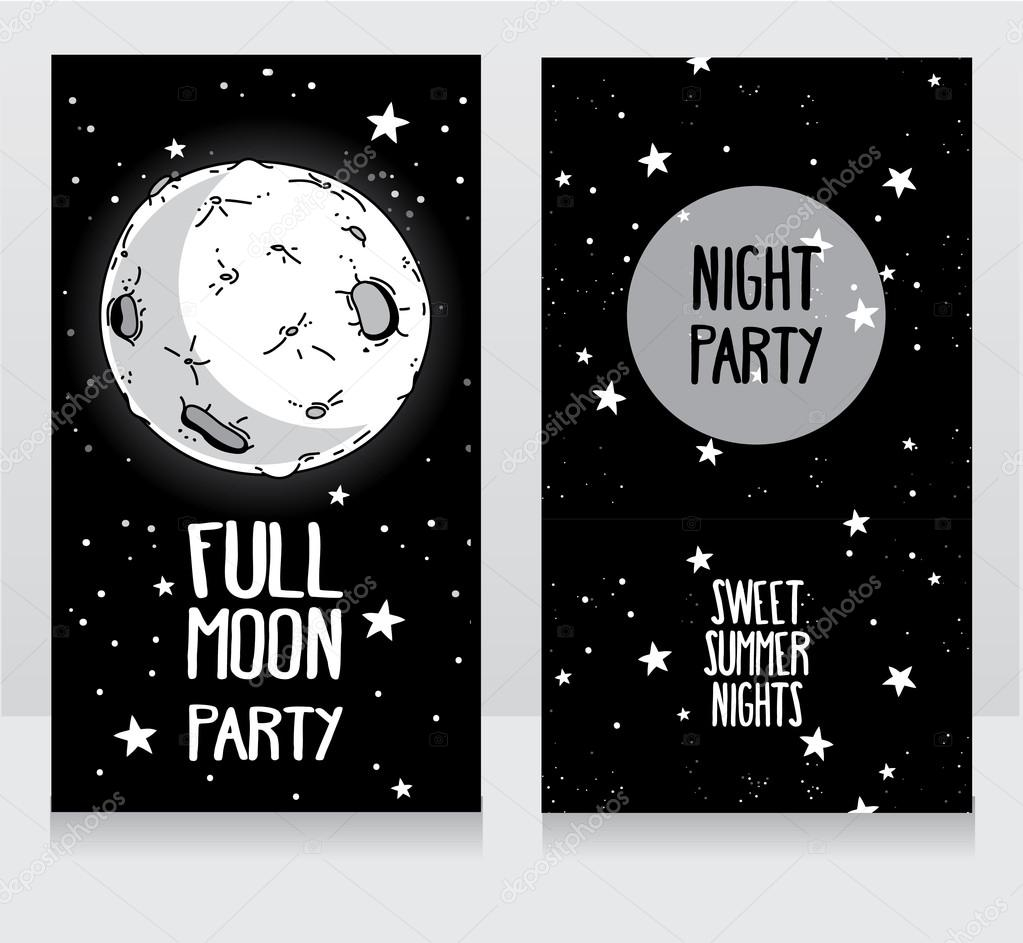 Invitation Template To Full Moon Party Stock Vector Ghouliirina in measurements 1023 X 943