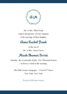 Jewish Wedding Invitation throughout sizing 1000 X 1400