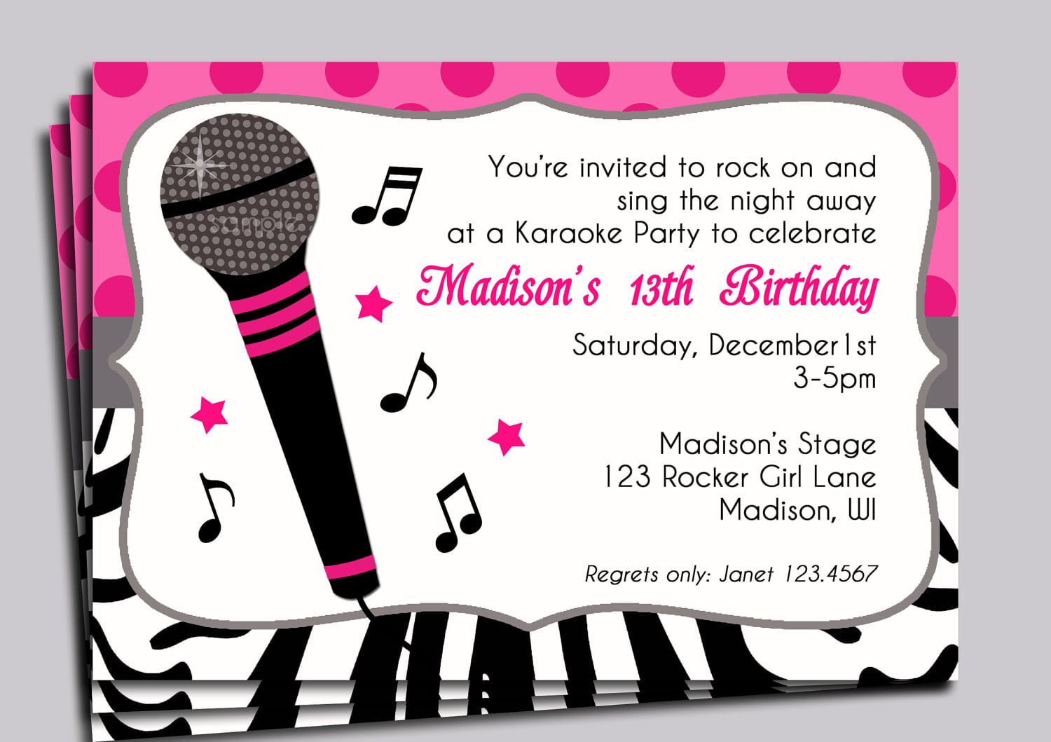 Karaoke Party Invitation Templates Good With Karaoke Party throughout sizing 1500 X 1059