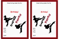 Karate Birthday Invitations Birthday Printable inside proportions 1228 X 868