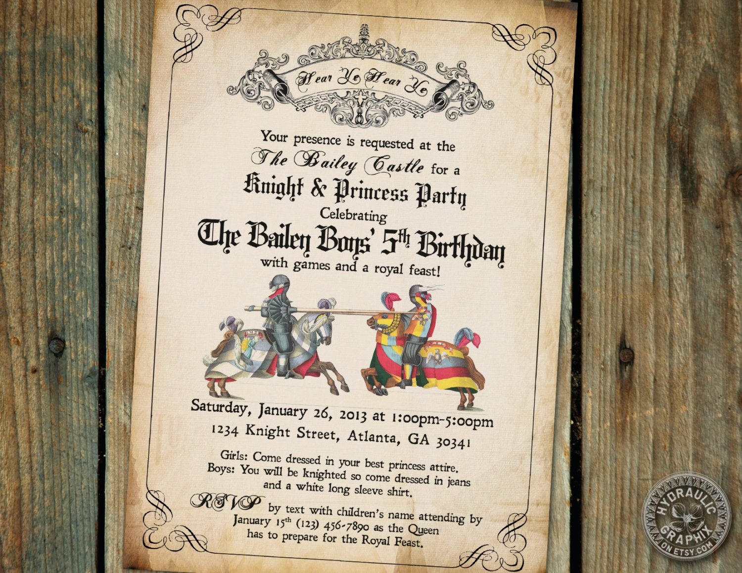 Knight Birthday Party Invitation Printable Medieval Times Invite for proportions 1500 X 1159