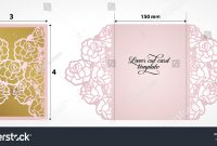 Laser Cut Wedding Invitation Card Template Stock Vektorgrafik with regard to proportions 1500 X 763