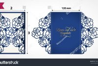 Laser Cut Wedding Invitation Template Roses Stock Vektorgrafik within size 1500 X 882
