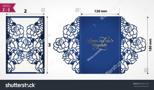 Laser Cut Wedding Invitation Template Roses Stock Vektorgrafik within size 1500 X 882