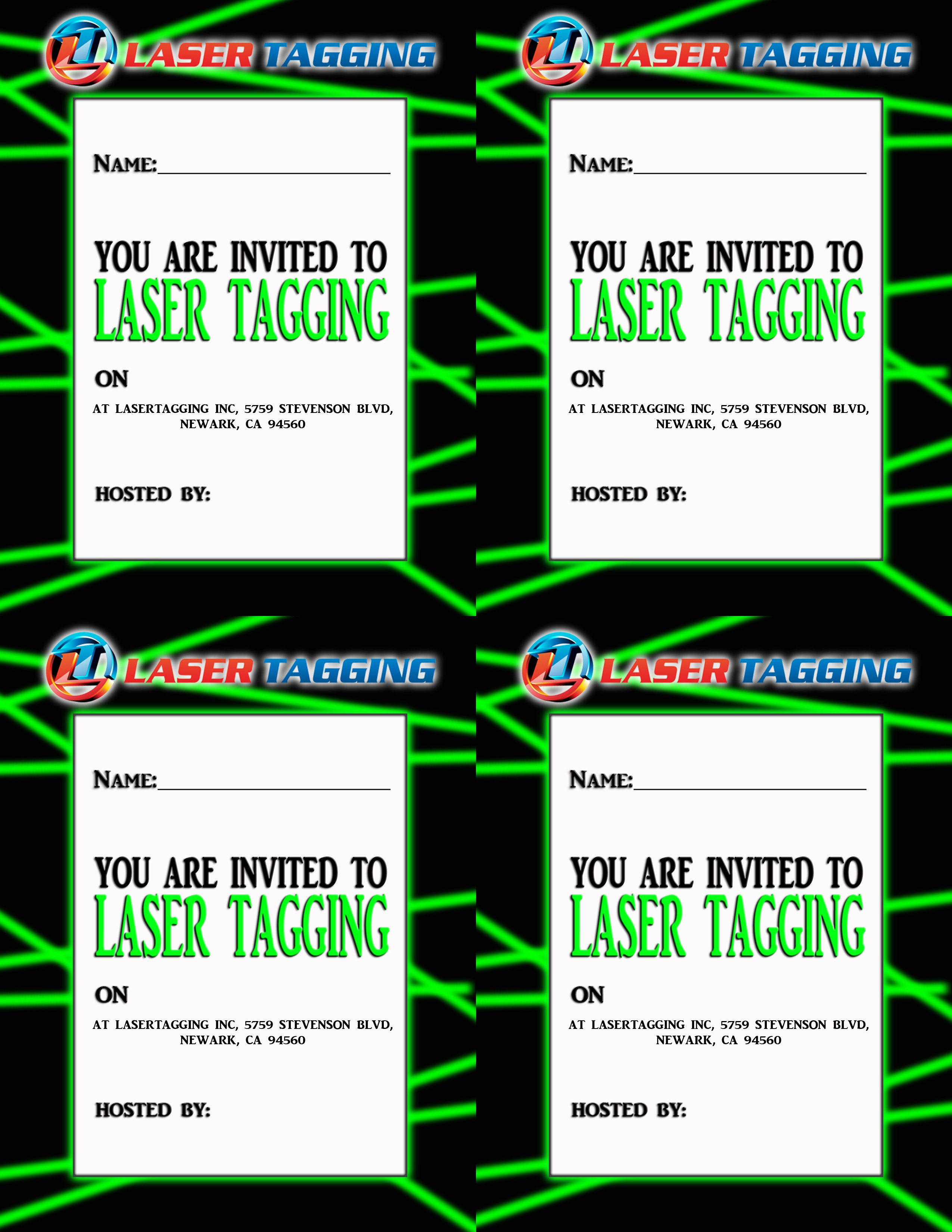 Laser Tag Free Printables Laser Tag Invitations Printable Free with measurements 2550 X 3300