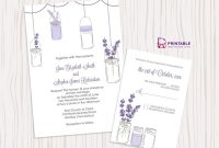 Lavender And Mason Jar Wedding Invitation Mason Jar Wedding with regard to proportions 1000 X 993