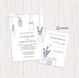 Lavender And Mason Jar Wedding Invitation Mason Jar Wedding with regard to proportions 1000 X 993