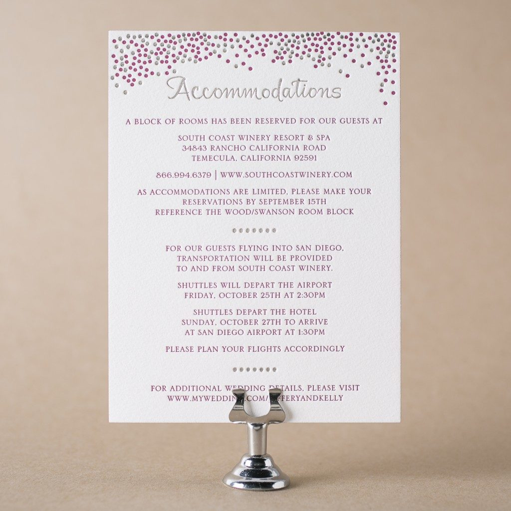 Letterpress Direction And Accommodation Cards From Bella Figura with proportions 1024 X 1024