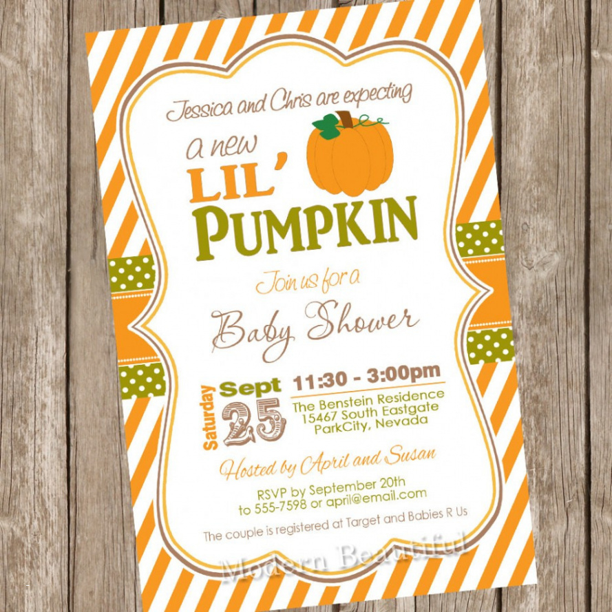 Little Pumpkin Ba Shower Invitations Best Of Fall Ba Shower within size 889 X 889