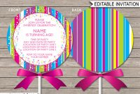 Lollipop Invitation Template Lollipop Invitations regarding measurements 1300 X 1126