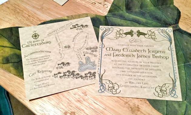 Lord Of The Rings Wedding Invitations Invitation Template Beautiful pertaining to sizing 1632 X 1224