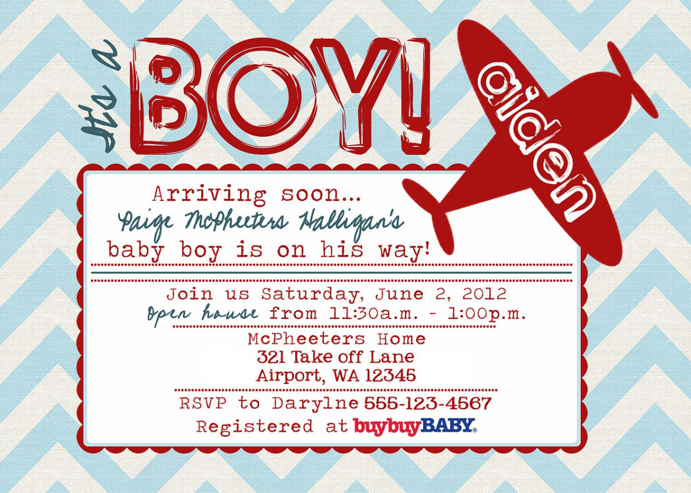 Lovely Airplane Ba Shower Invitation Wording within sizing 1425 X 1017