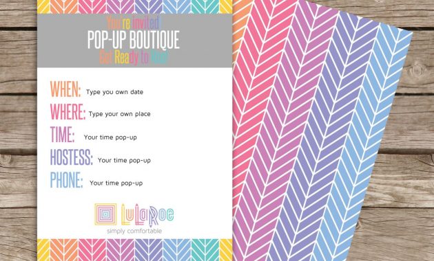 Lularoe Pop Up Boutique Party Invitation Pdf Editable File 5x7 within sizing 1500 X 1500