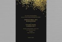 Luxury Black And Gold Invitation Template Vintage White Sample Of intended for dimensions 1000 X 999