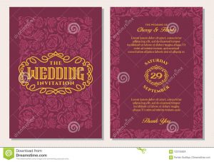 Luxury Vintage Wedding Invitation Templates Red Maroon Background inside dimensions 1300 X 983