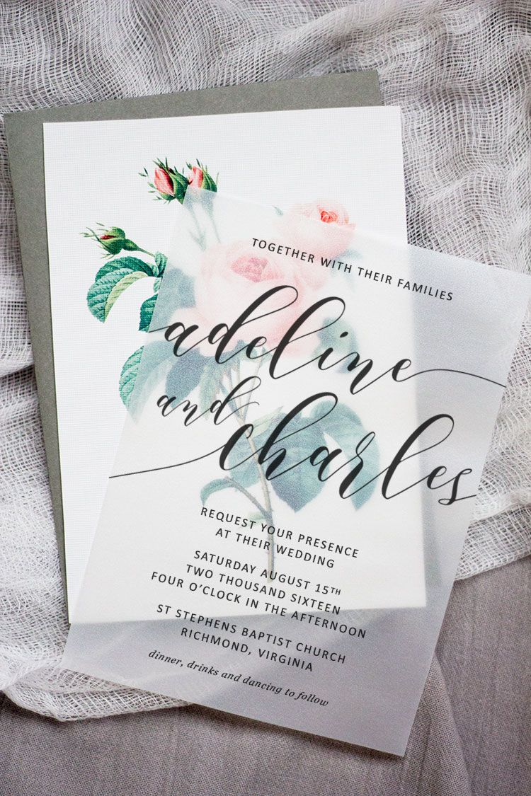 Make These Sweet Floral Wedding Invitations Using Nothing More Than regarding proportions 750 X 1125
