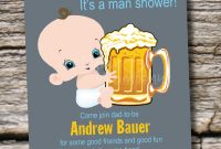 Man Shower Beer And Babies Diaper Party Invitation Printable regarding sizing 1000 X 1500