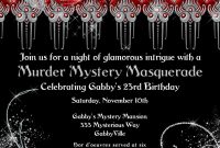 Masquerade Party Invitation Murder Masquerade Murder Mystery with dimensions 1071 X 1500