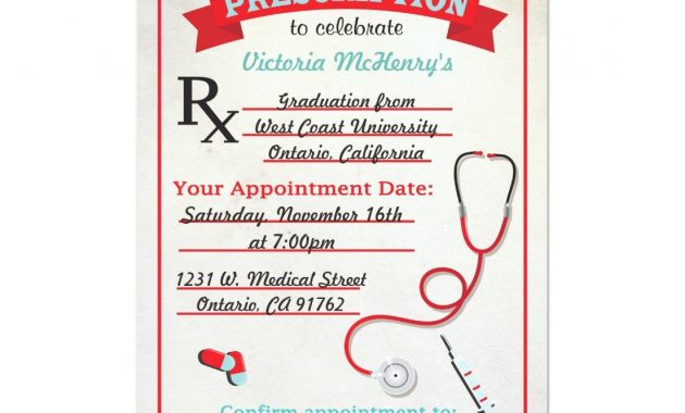 Medical Graduation Prescription Pad Invitation Invitation with proportions 1104 X 1104