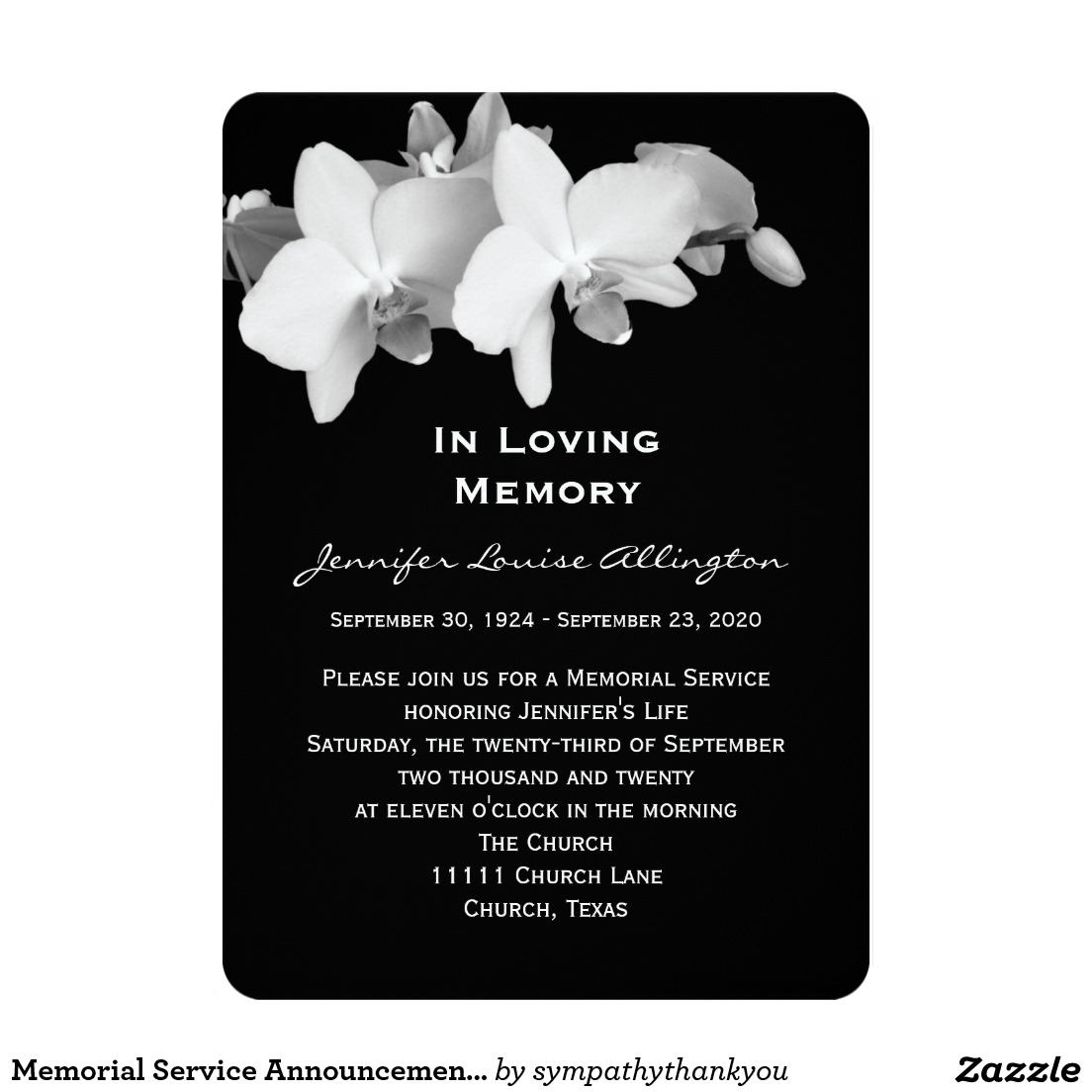 Memorial Service Invitation Template Wosing Template Design pertaining to sizing 1104 X 1104
