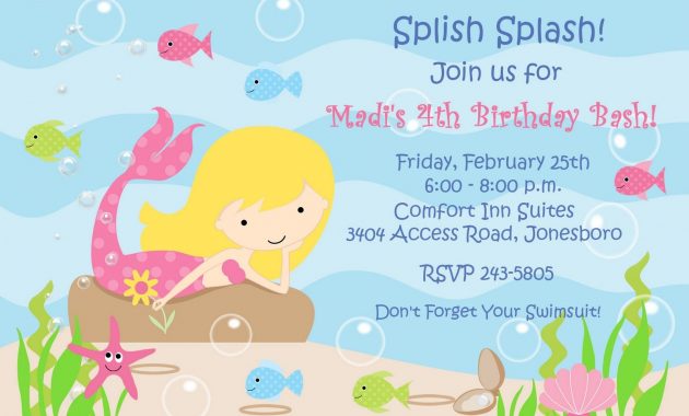 Mermaid Invitation Template Free Invitetown Birthday Parties inside sizing 1600 X 1143