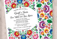 Mexican Fiesta Invitation Templates Free 2018 Mexican Wedding inside size 1393 X 1500
