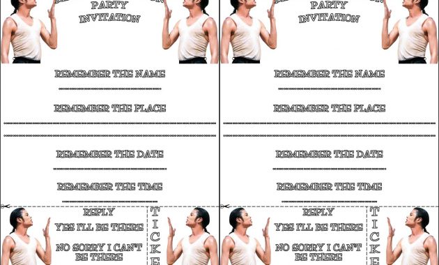 Michael Jackson Birthday Invites New Of Invitation Michael Jackson regarding size 1706 X 1137