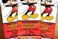 Mickey Mouse Ticket Invitation Printable Diy Invite Red Party In pertaining to size 1200 X 1680