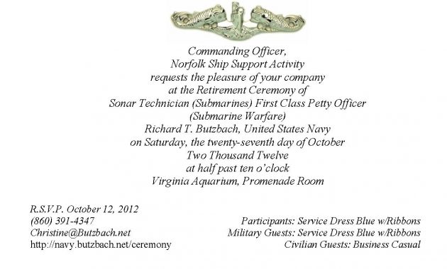 Military Retirement Ceremony Invitations Party Invitations Ideas within sizing 1216 X 944