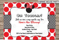 Minnie Mouse Birthday Party Invitations Template Red pertaining to dimensions 1300 X 1126