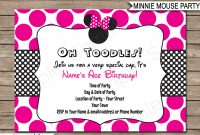 Minnie Mouse Party Invitations Template Birthday Party pertaining to proportions 1300 X 1126