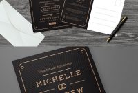 Modern Art Deco Wedding Invitation Template Psd Ai Invitation regarding dimensions 1170 X 1544