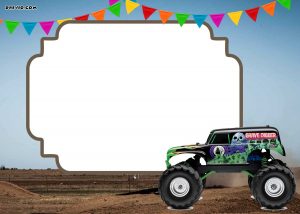 Monster Trucks Invitation Templates Free Printable Free within sizing 2100 X 1500