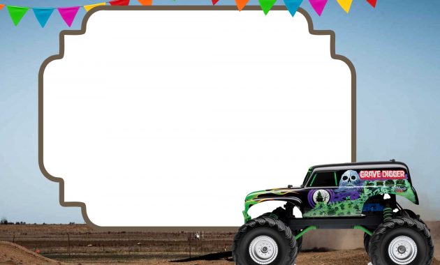 Monster Trucks Invitation Templates Free Printable Free within sizing 2100 X 1500