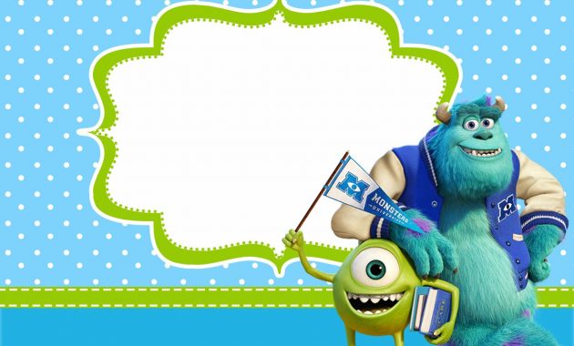 Monster University Free Printable Party Invitations Oh My Fiesta intended for sizing 1600 X 1068