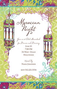 Moroccan Themed Party Decor Elegant Email Birthday Invitations with dimensions 825 X 1275