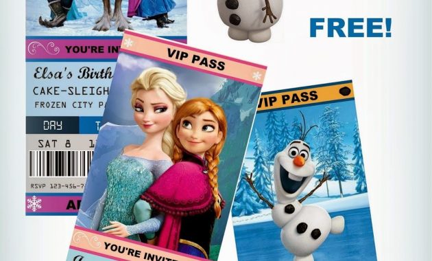 Movie Ticket Style Frozen Party Invitations Free Download And 20 intended for sizing 1059 X 1600