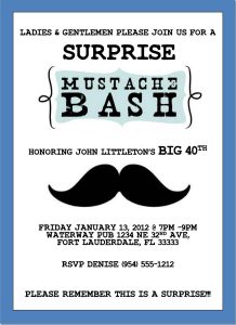 Mustache Bash Invitation Template 4x6 Etsy for measurements 1090 X 1500