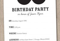 Mustache Party Invitations Mustache Party Invitations For Best Party for dimensions 1112 X 1500