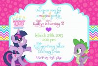 My Little Pony Birthday Invitation Wording Party My Little Pony with size 1050 X 750