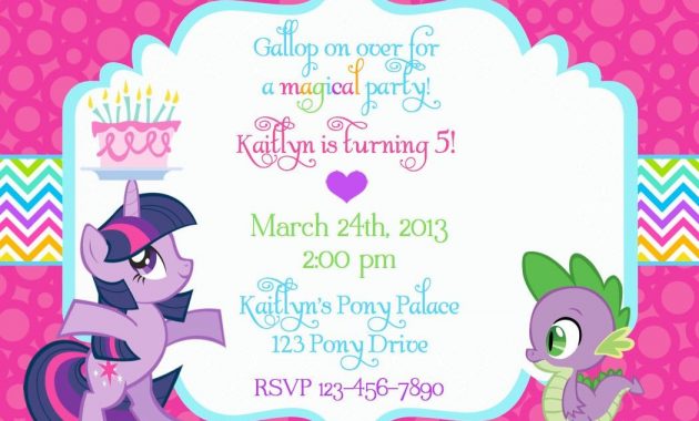 My Little Pony Birthday Invitation Wording Party My Little Pony with size 1050 X 750