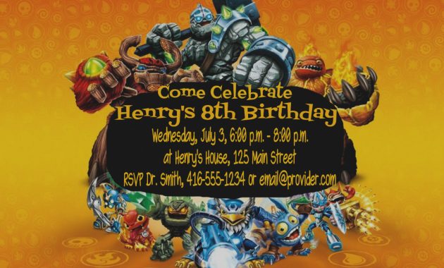 New Of Skylanders Birthday Invitations Template Party Need Help For with dimensions 1518 X 990