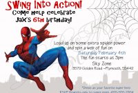 New Spiderman Birthday Invitation Card Template 4k Invitations in proportions 1365 X 975