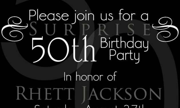 Nice The 50th Birthday Invitation Template Free Templates intended for dimensions 1071 X 1500