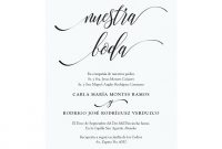 Nuestra Boda Editable Spanish Wedding Invitation In 2018 Pdf Print with regard to dimensions 1106 X 1106