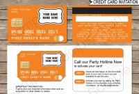 Orange Credit Card Invitations Mall Scavenger Hunt Invitations regarding proportions 1300 X 1154