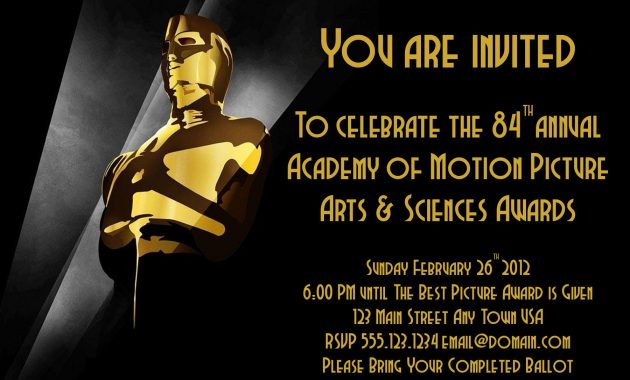 Oscar Party Invite Academy Party Oscar Party Invitations pertaining to size 1800 X 1200